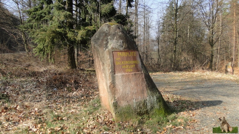 Ritterstein Nr. 134-12 Parkplatz am Balkenbrunnen.JPG - Ritterstein Nr.134  Balkenbrunnen 160 Schr.                               